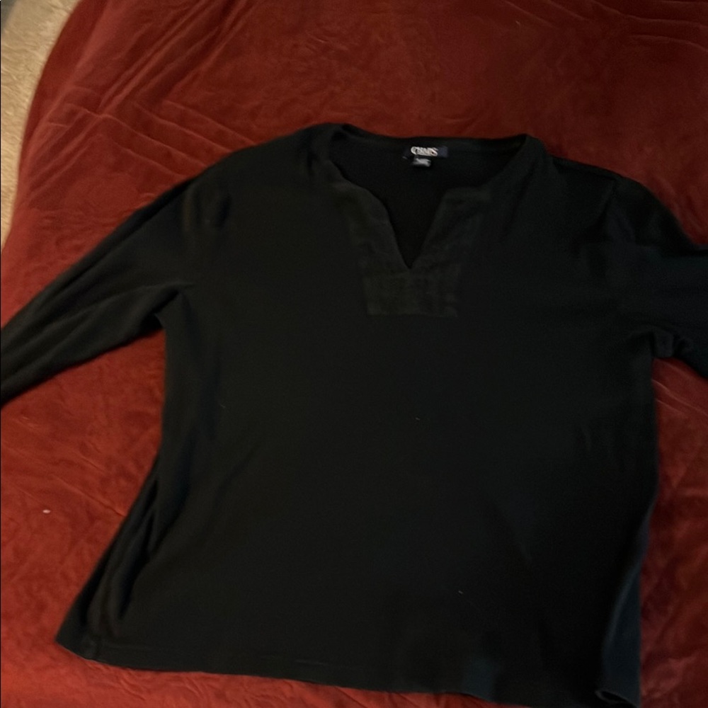 Chaps Elegant Black Top
